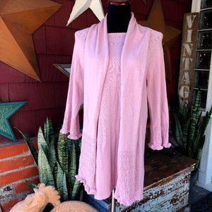 Style & Co. Pink Lace-Trimmed Dress